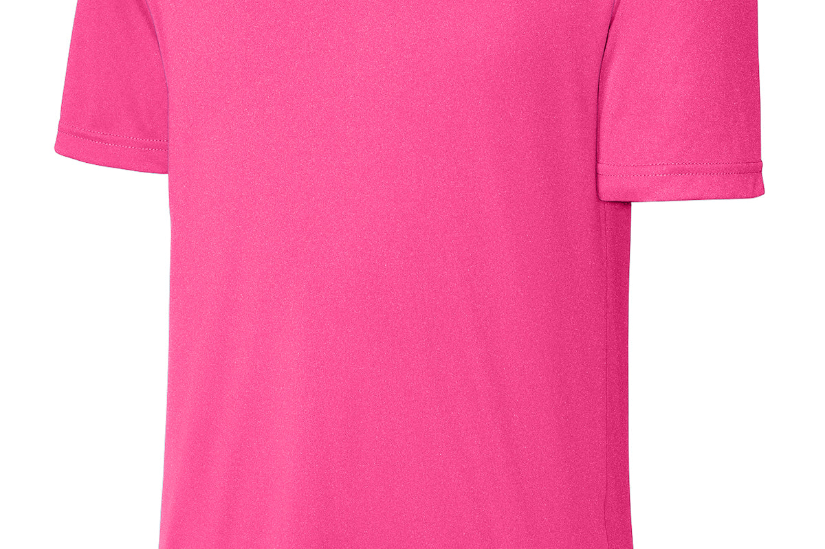 Adult hot pink sporttek Hot Pink Tee Shirt, front view