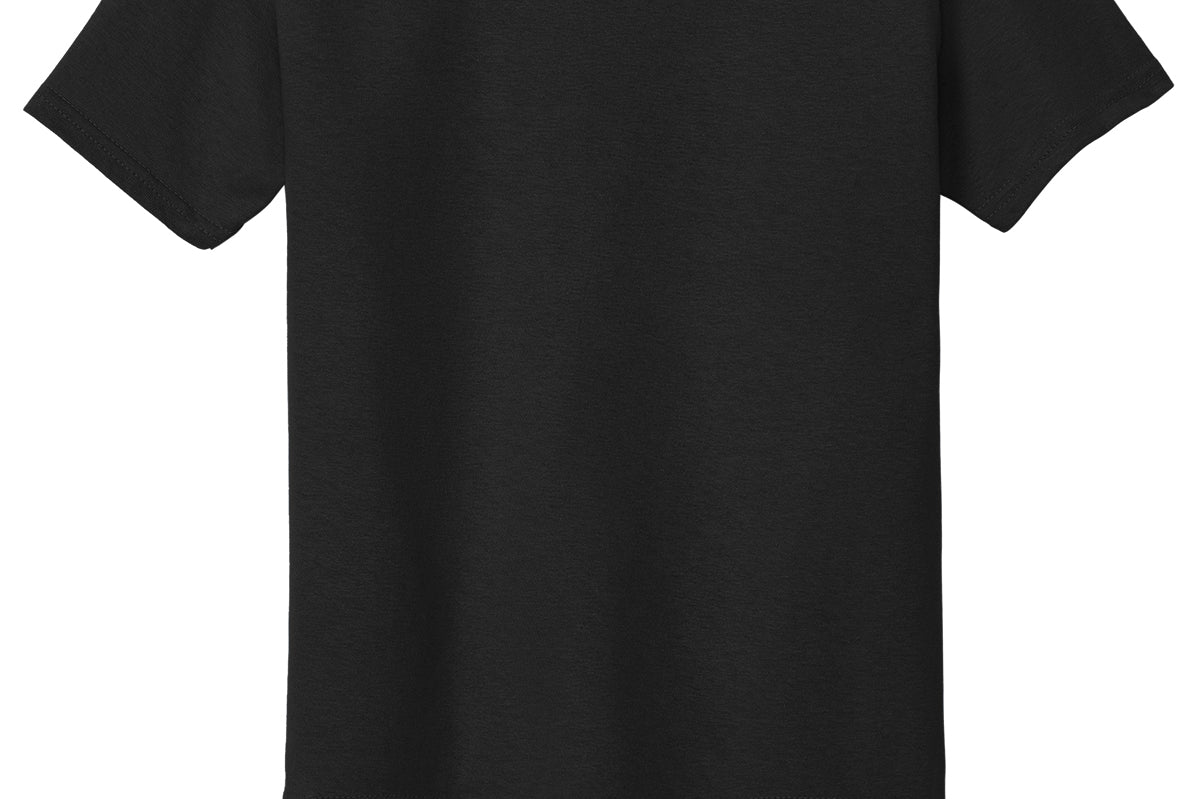 Youth black gildan Youth Black Tee Shirt, back view