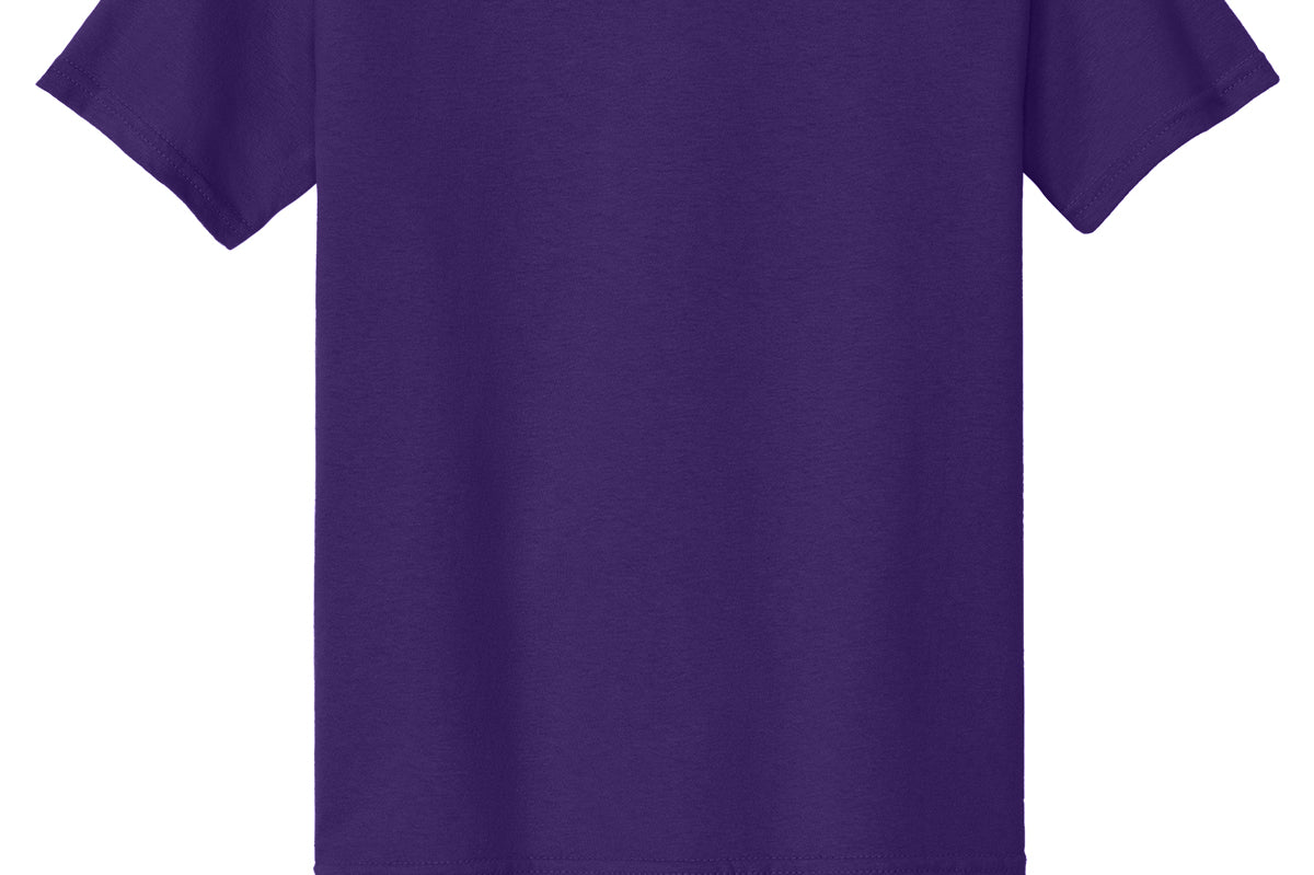 Youth purple gildan Youth Purple Tee Shirt, front view