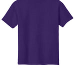 Youth purple gildan Youth Purple Tee Shirt, back view