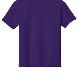 Youth purple gildan Youth Purple Tee Shirt, back view