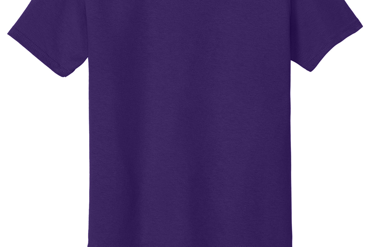 Youth purple gildan Youth Purple Tee Shirt, back view