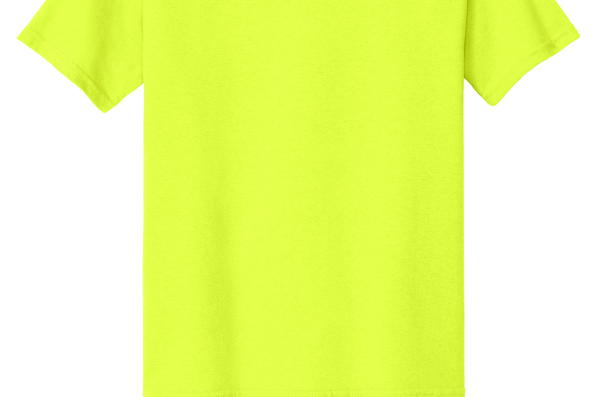 Youth safety green gildan Youth Safety Green Tee Shirt, front view