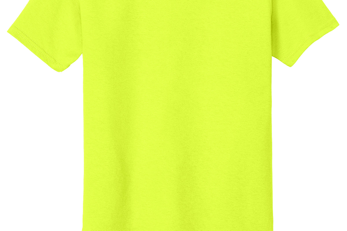 Youth safety green gildan Youth Safety Green Tee Shirt, back view
