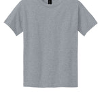 Youth sport grey gildan Youth Sport Grey Tee Shirt, front view