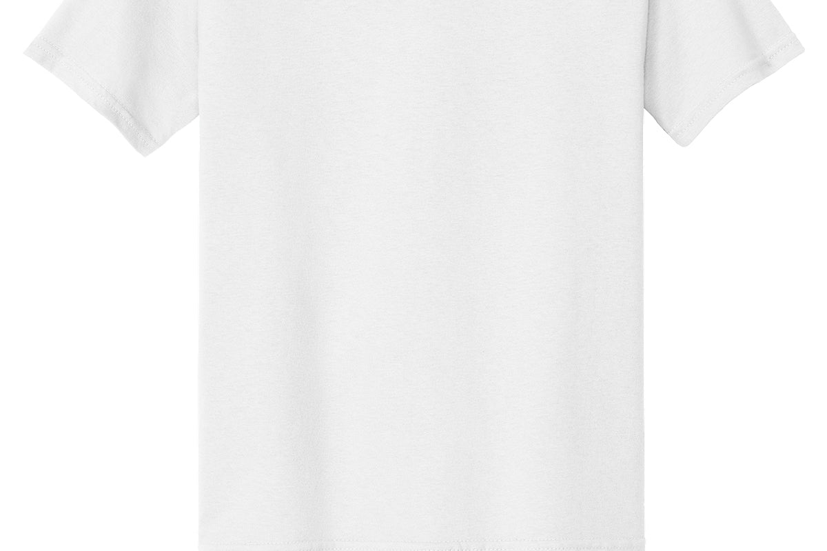 Youth white gildan Youth White Tee Shirt, front view
