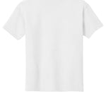 Youth white gildan Youth White Tee Shirt, back view