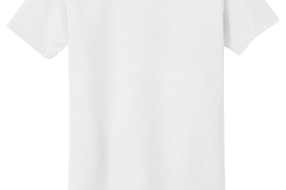 Youth white gildan Youth White Tee Shirt, back view