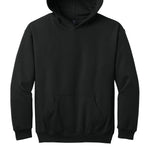 Youth black gildan Youth Black Hoodie, front view