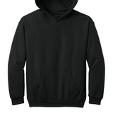 Youth black gildan Youth Black Hoodie, front view