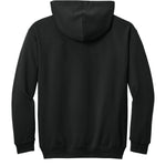 Youth black gildan Youth Black Hoodie, back view