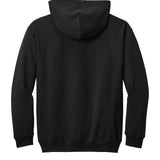 Youth black gildan Youth Black Hoodie, back view