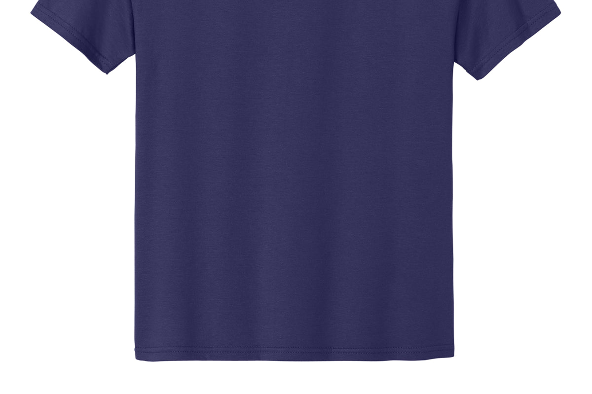 Purple Jerzees tee shirt, front view