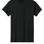 Adult black gildan Black Tee Shirt, front view