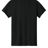 Adult black gildan Black Tee Shirt, back view