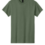 Adult olive green gildan Olive Green Tee Shirt, front view