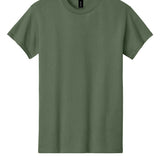 Adult olive green gildan Olive Green Tee Shirt, front view