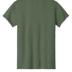 Adult olive green gildan Olive Green Tee Shirt, back view