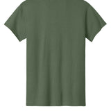 Adult olive green gildan Olive Green Tee Shirt, back view