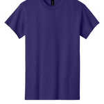 Adult purple gildan Purple Tee Shirt, front view