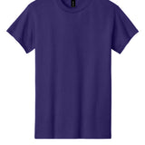 Adult purple gildan Purple Tee Shirt, front view