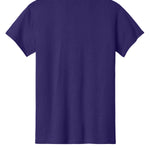 Adult purple gildan Purple Tee Shirt, back view