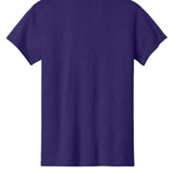 Adult purple gildan Purple Tee Shirt, back view
