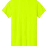 Adult fluorescent yellow gildan Fluorescent Yellow Tee Shirt, back view