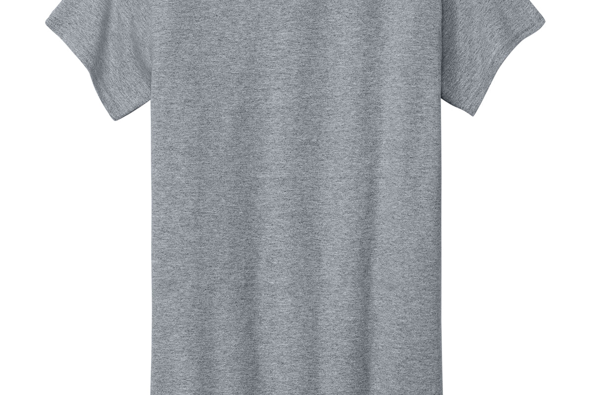 Sport Grey Gildan adult tee shirt, front view