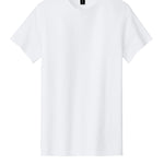 Adult white gildan White Tee Shirt, front view