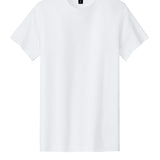 Adult white gildan White Tee Shirt, front view