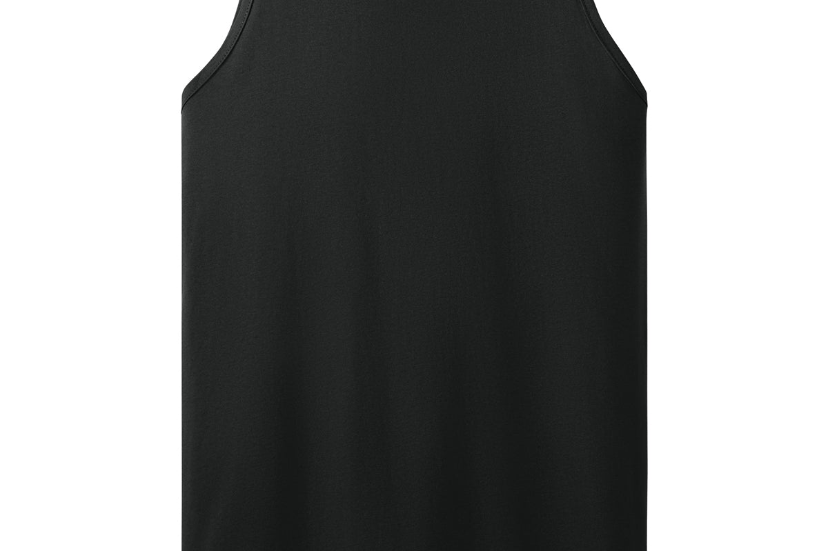 Black Next Level tank, back view