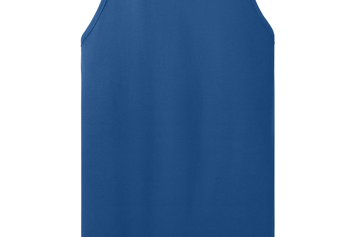 Medium Blue Next Level tank, front view