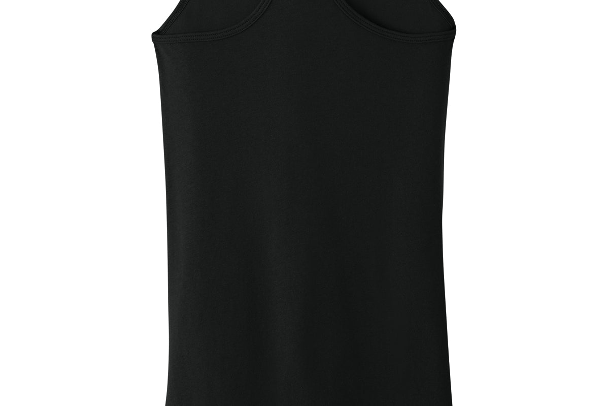 Black Next Level tank, back view