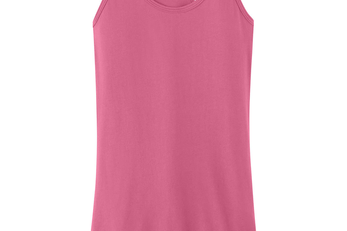 Medium Pink Next Level tank, front view