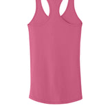 Medium Pink Next Level tank, back view