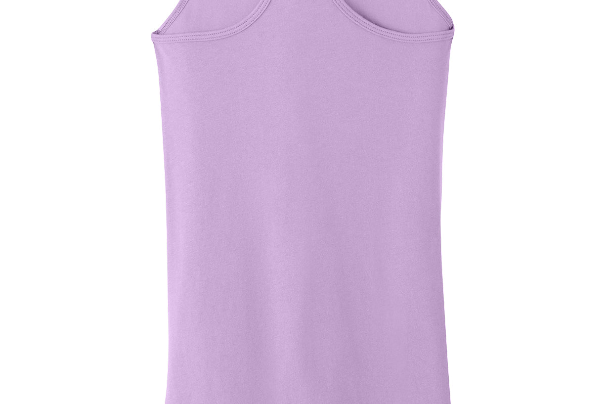 Lilac Next Level tank, back view