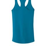 Turquoise Next Level tank, back view