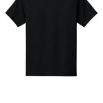 Black Bella+Canvas tee shirt, front view