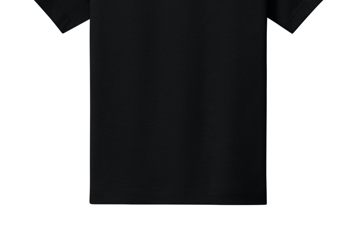 Black Bella+Canvas tee shirt, front view