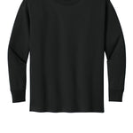 Youth black gildan Youth Black Long Sleeve, front view