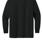 Youth black gildan Youth Black Long Sleeve, back view