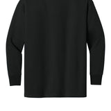 Youth black gildan Youth Black Long Sleeve, back view