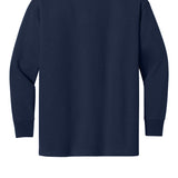 Youth navy gildan Youth Navy Long Sleeve, back view