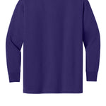 Youth purple gildan Youth Purple Long Sleeve, back view