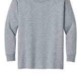 Youth sport grey gildan Youth Sport Grey Long Sleeve, front view