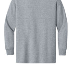 Youth sport grey gildan Youth Sport Grey Long Sleeve, back view