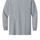 Youth sport grey gildan Youth Sport Grey Long Sleeve, back view