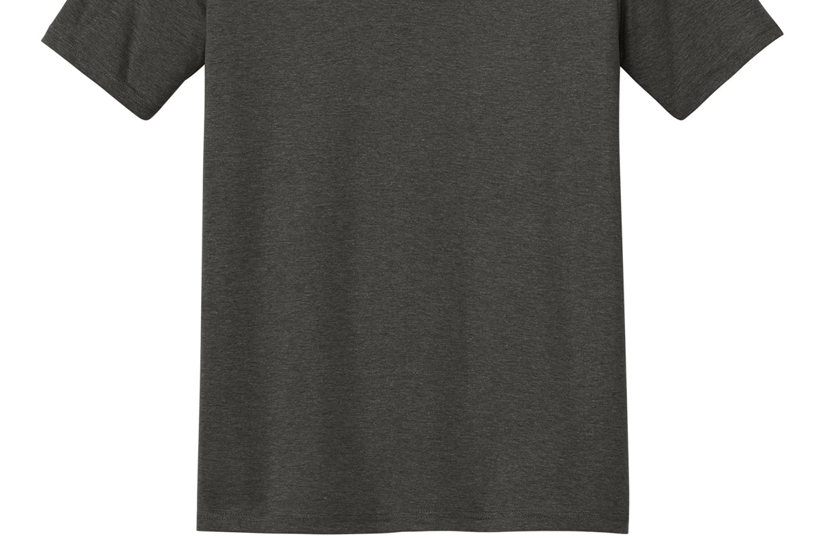 Dark Heather Grey District tee shirt, front view