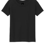 Toddler black gildan Infant/Toddler Black Tee Shirt, front view